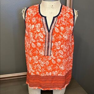 Collective Concepts Orange Floral Blouse